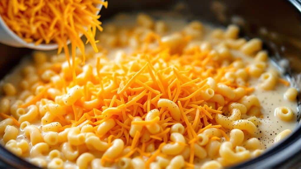 add cheese and seasonings