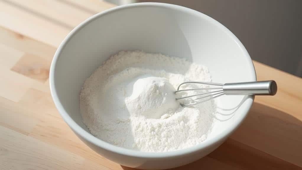 combine dry ingredients thoroughly