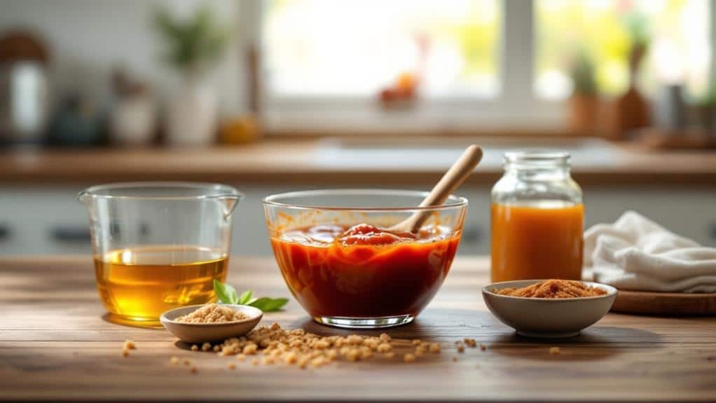 combine sauce ingredients thoroughly