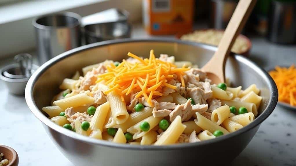 combine sauce with ingredients