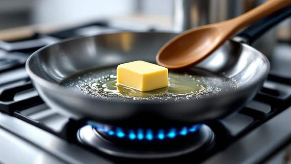 melt butter in skillet