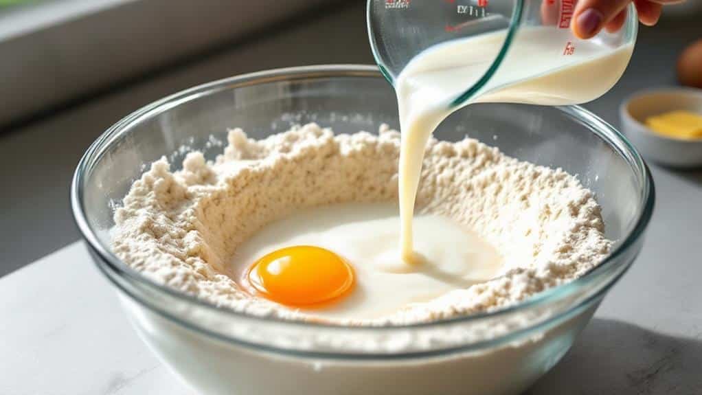 mix in wet ingredients