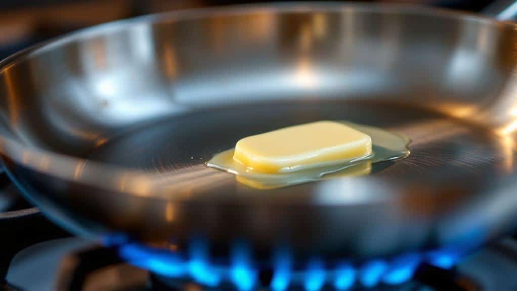 preheat pan grease thoroughly