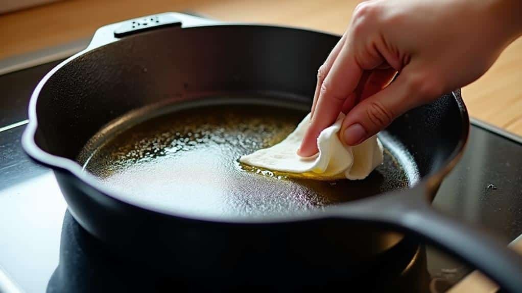 seasoning cast iron cookware