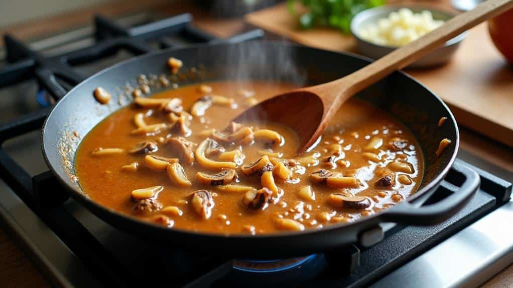 simmer for thick sauce