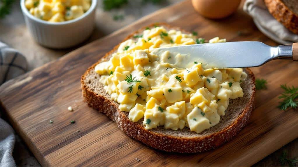 spread mixture on bread