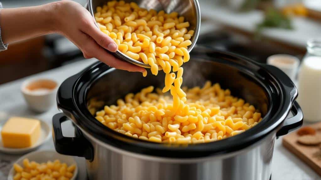 transfer food to slow cooker