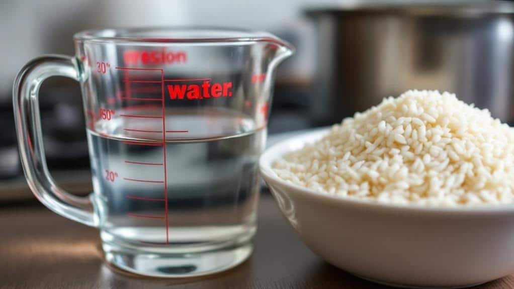 water and rice proportion