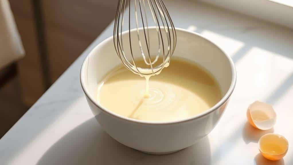 whisk wet ingredients separately