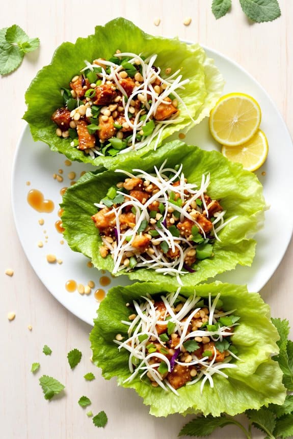 asian chicken lettuce wraps