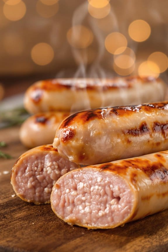 authentic german bratwurst preparation