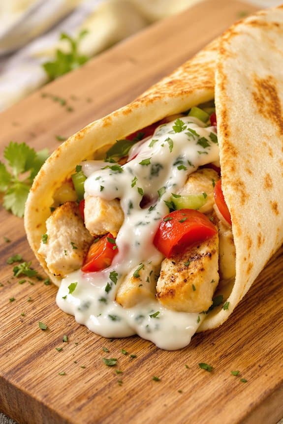 authentic greek chicken gyro