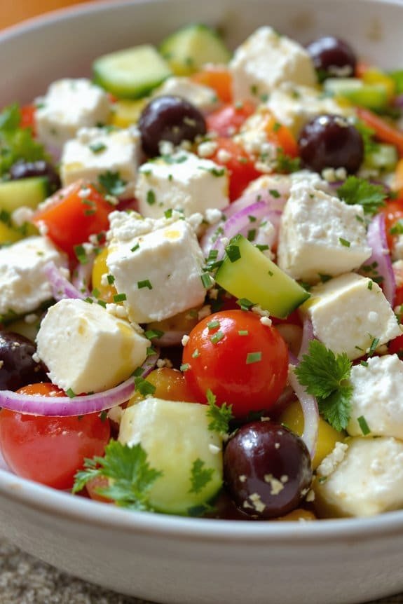 authentic greek salad preparation