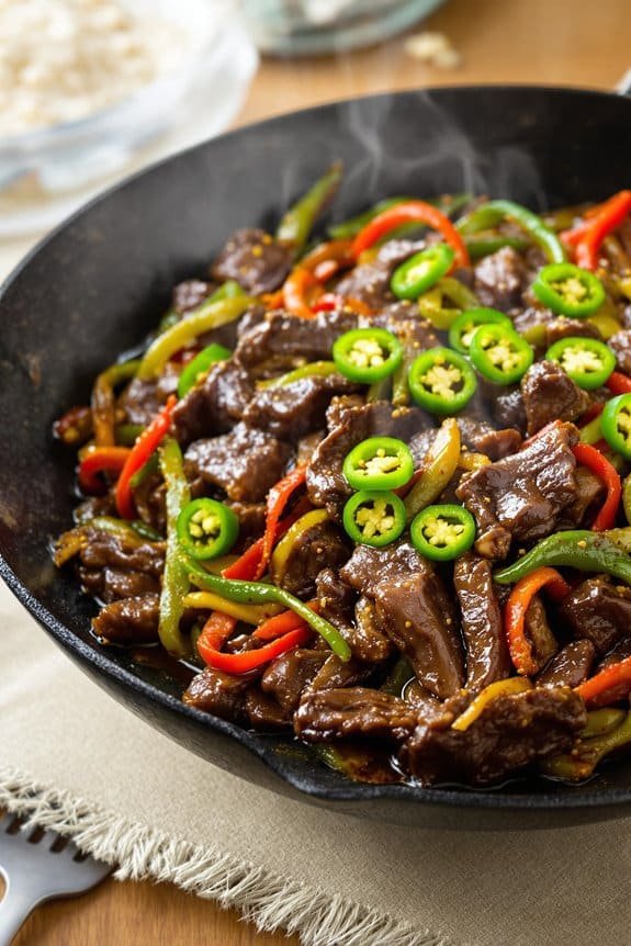 authentic pepper steak preparation