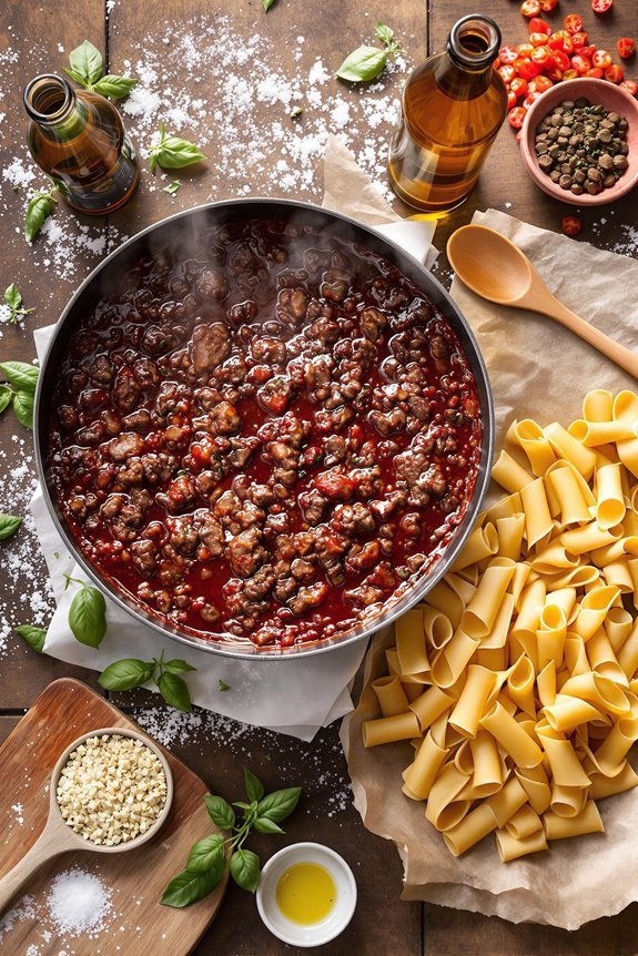 beer braised bolognese sauce
