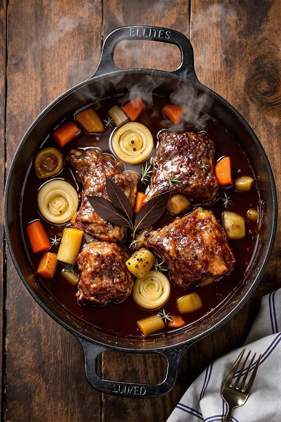 braised oxtail in potjie