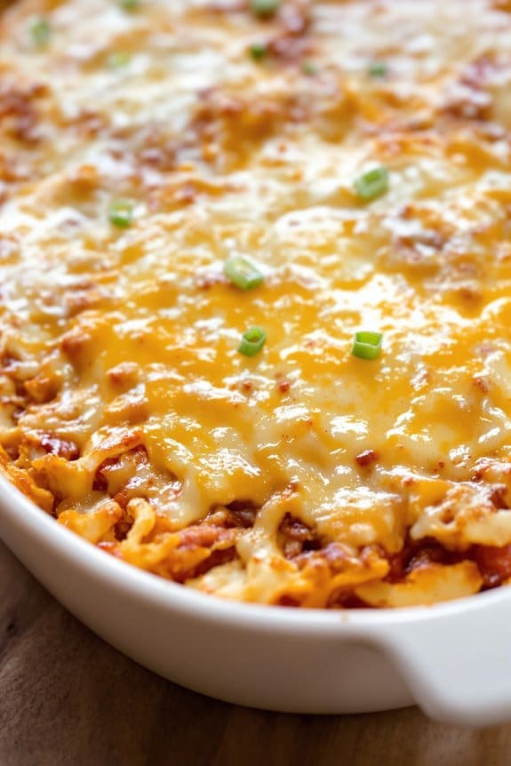 bubbly cheese enchilada casserole