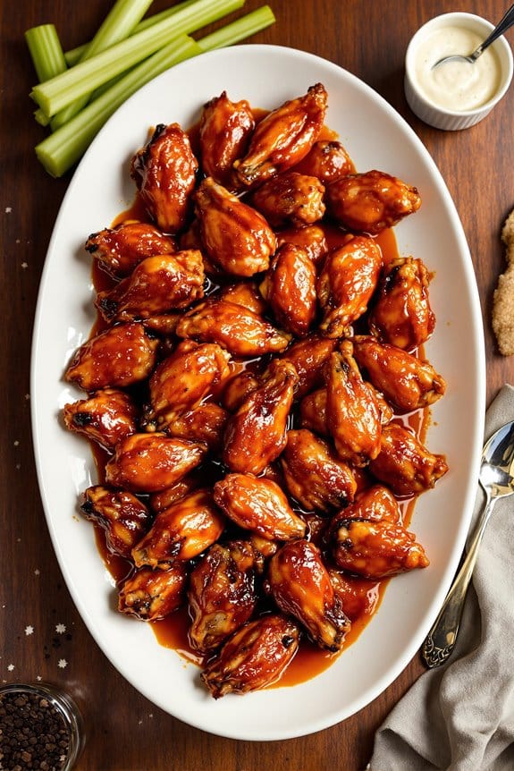 buffalo wings with sauce