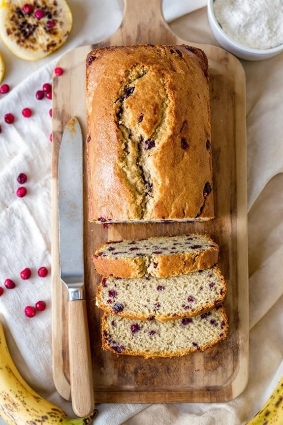 caribbean cranberry banana bread