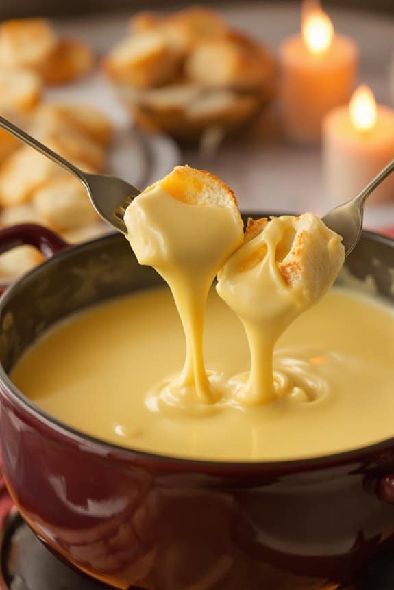 cheese melting fondue technique