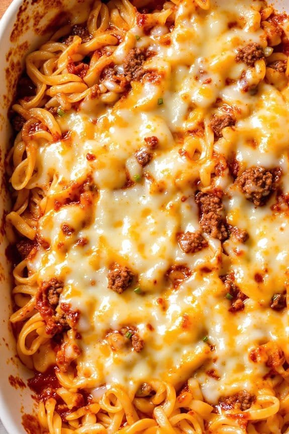 cheesy baked spaghetti recipe