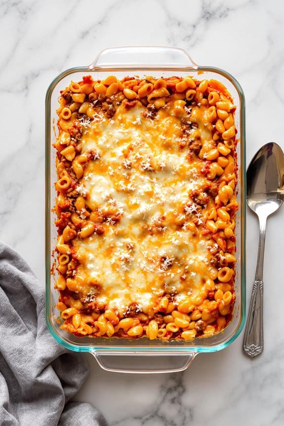 cheesy mac lasagna delight