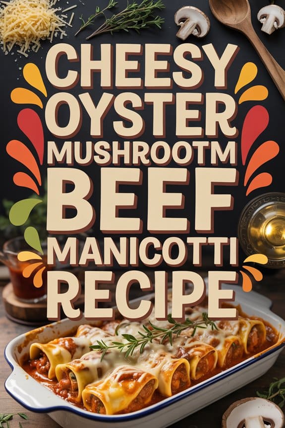cheesy mushroom beef manicotti y6rwy