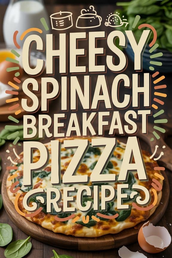 cheesy spinach breakfast pizza js2gu