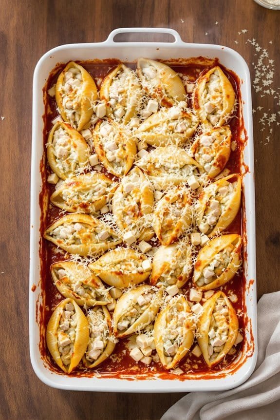 cheesy stuffed chicken shells
