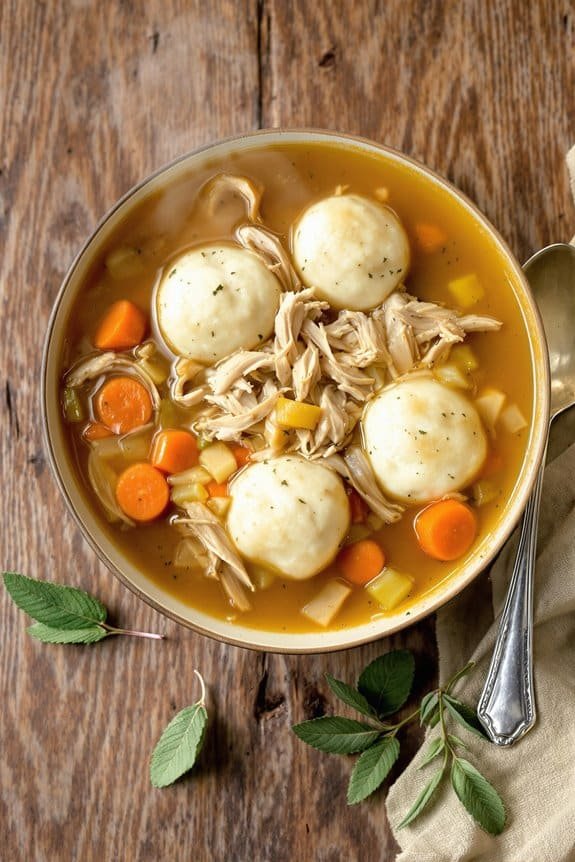 comforting chicken and dumplings