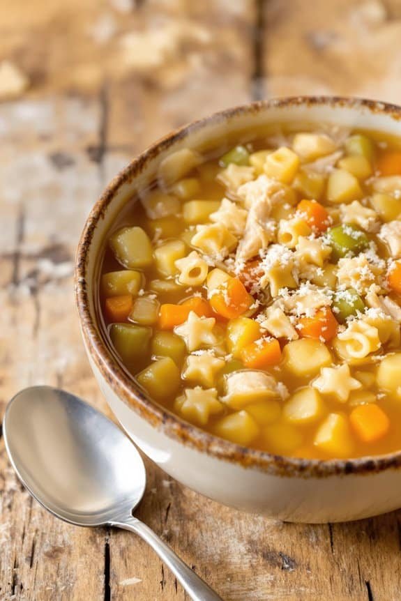 comforting pastina chicken soup