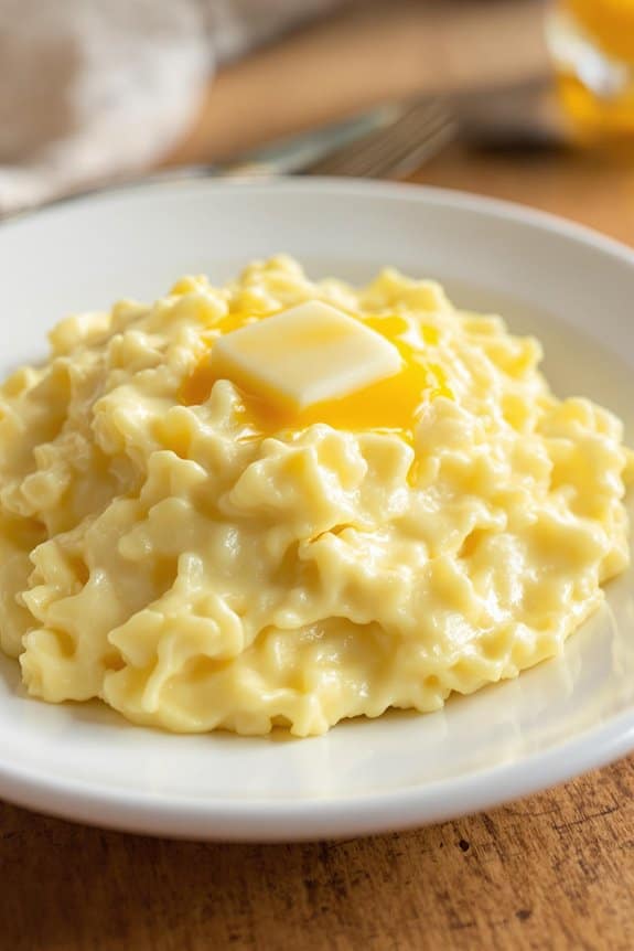 creamy butter whipped scrambled eggs