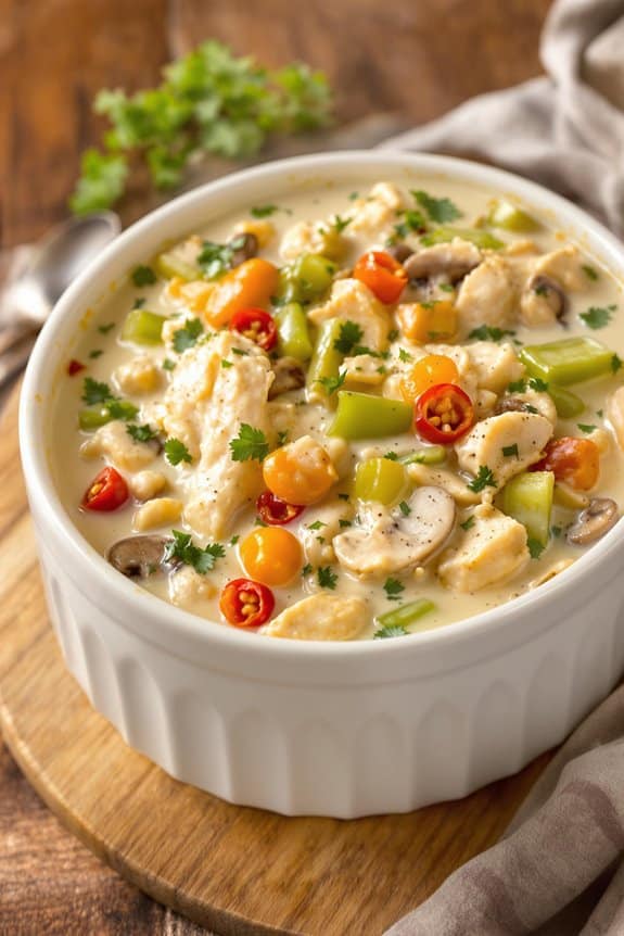 creamy chicken saut ed vegetables