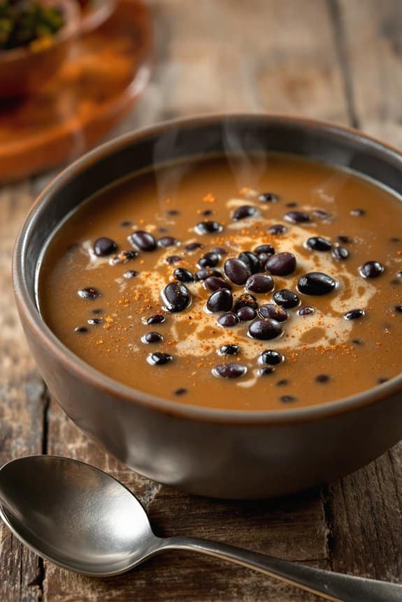 creamy cumin black bean soup