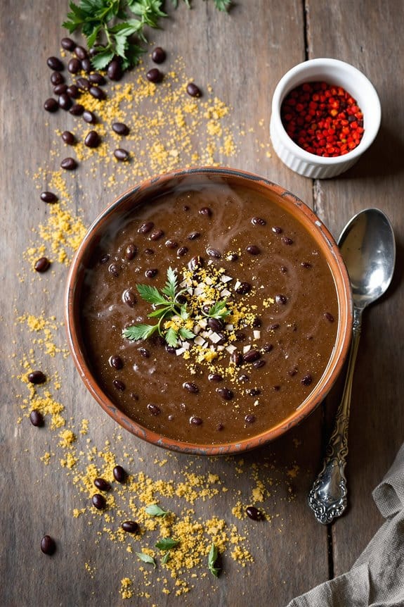 creamy cumin black bean soup