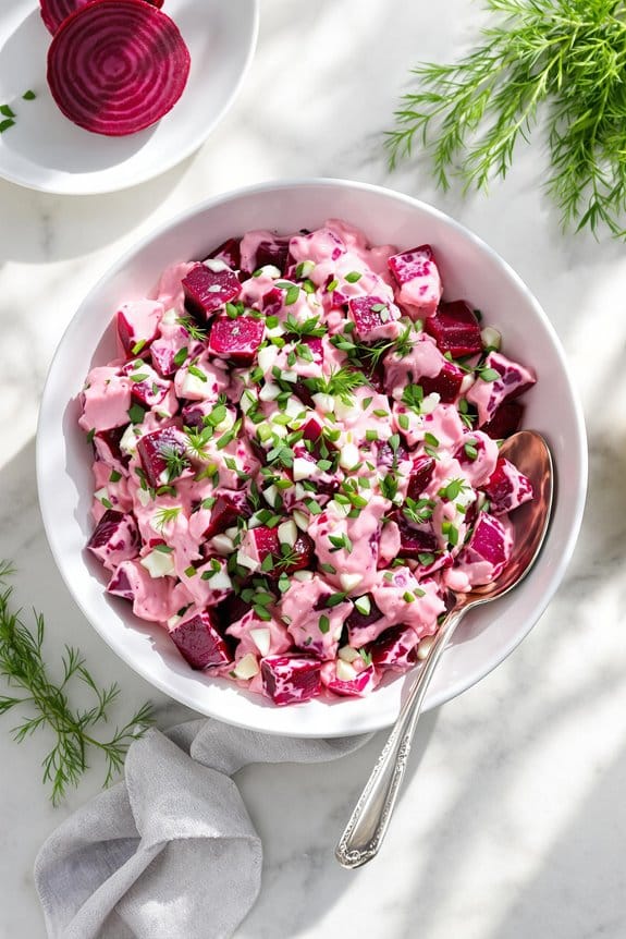 creamy dill beet salad