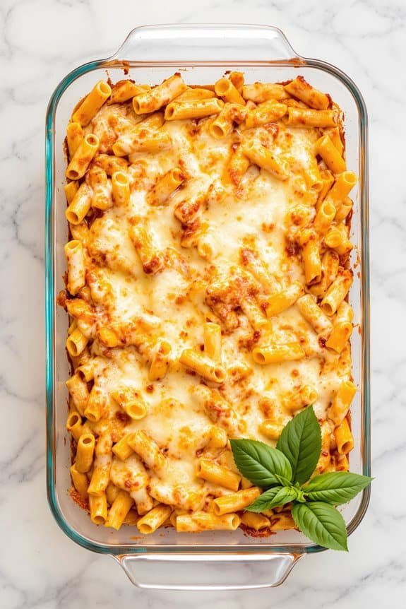 creamy double cheese ziti