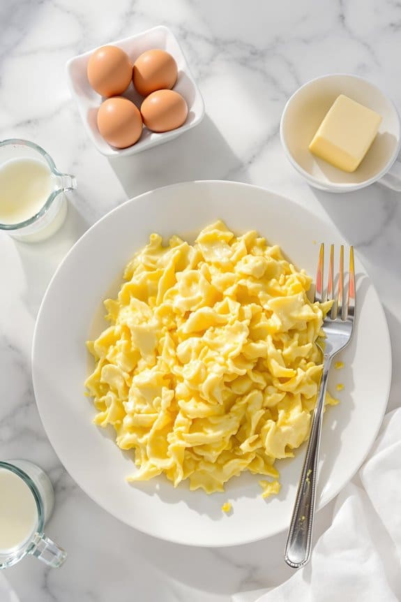 creamy whipped scrambled eggs