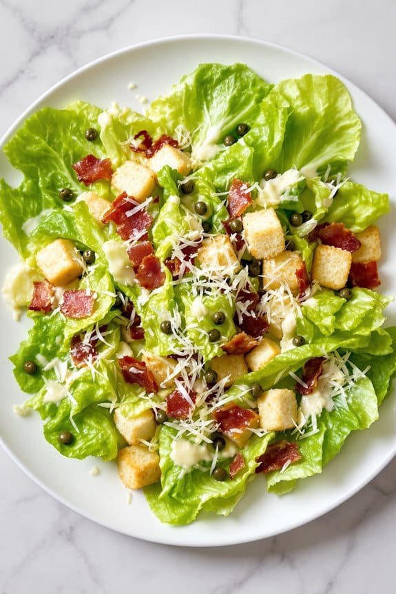 crispy bacon caesar salad