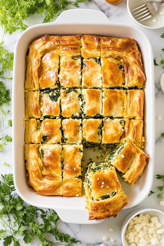 crispy feta filled pastry