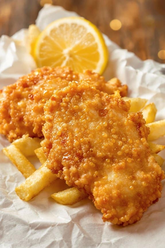 crispy fish and chips