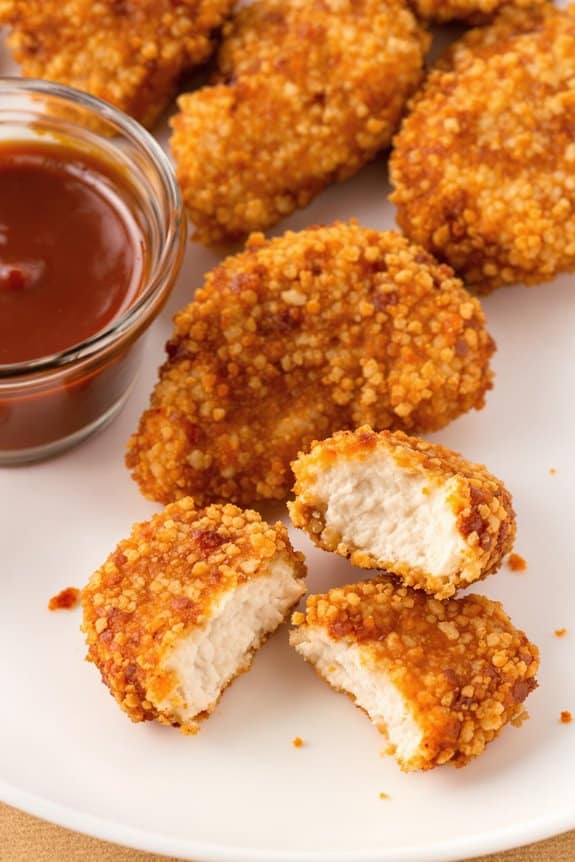 crispy garlic chicken nuggets