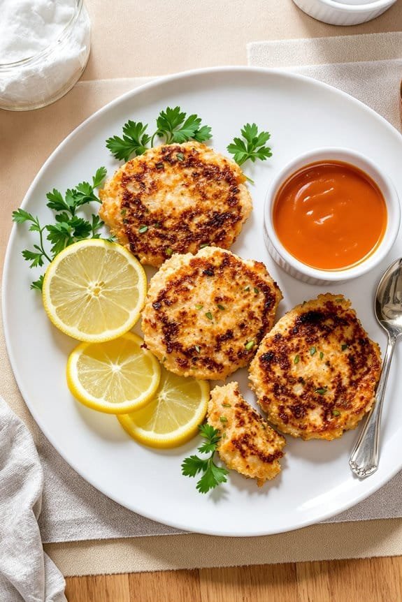 crispy golden salmon patties