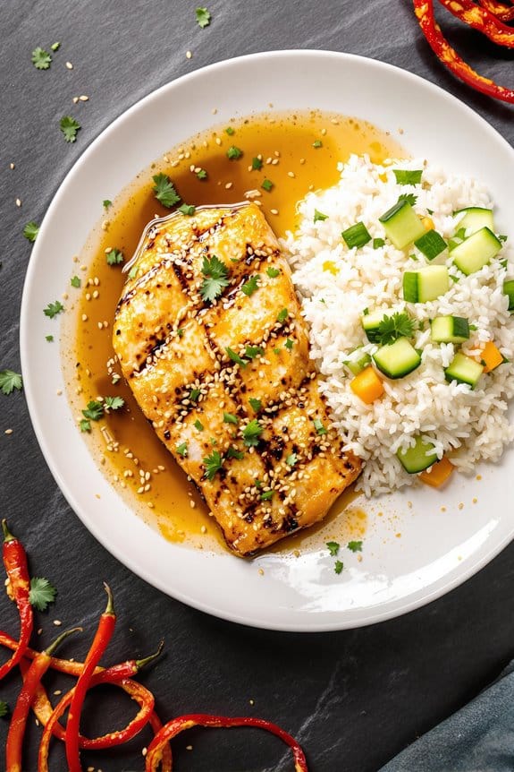 crispy sesame sea bass