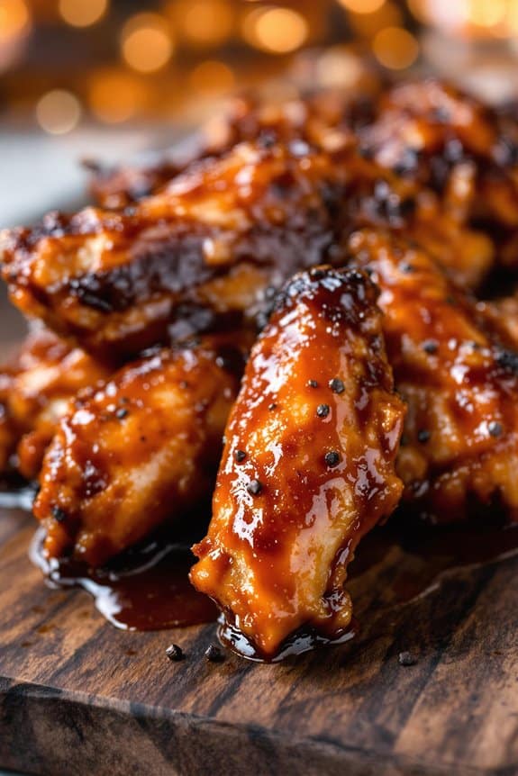 crispy wings with honey bbq