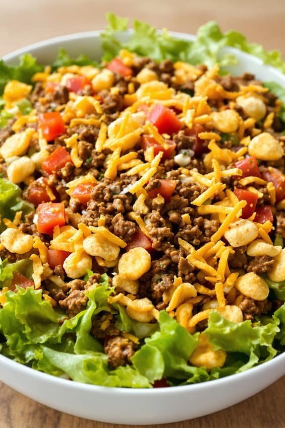 crunchy beef taco salad