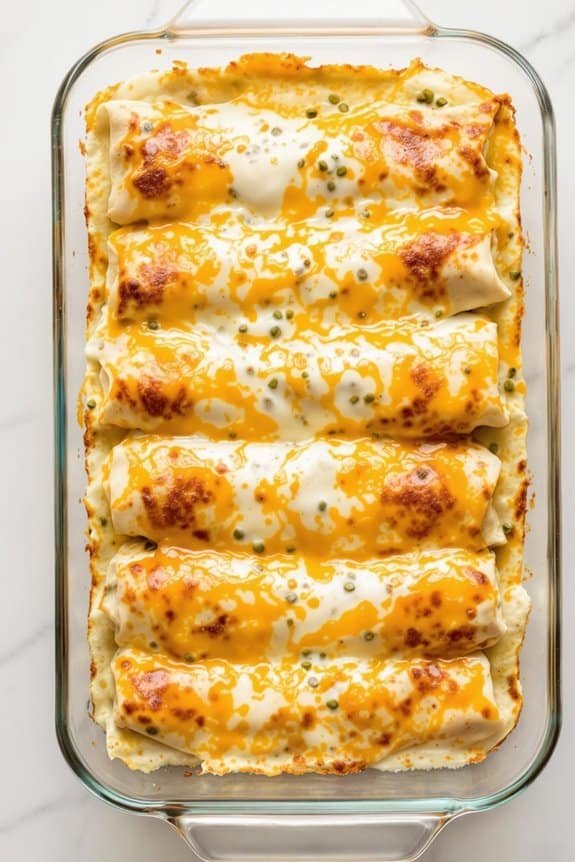 delicious creamy chicken enchiladas
