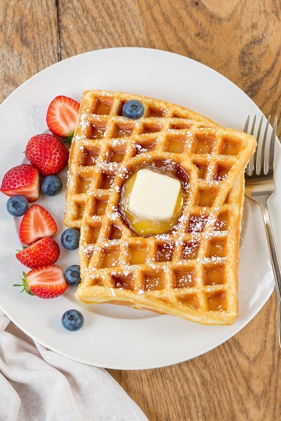 delicious fluffy buttermilk waffles