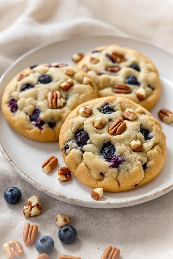 fluffy blueberry pancake cookies