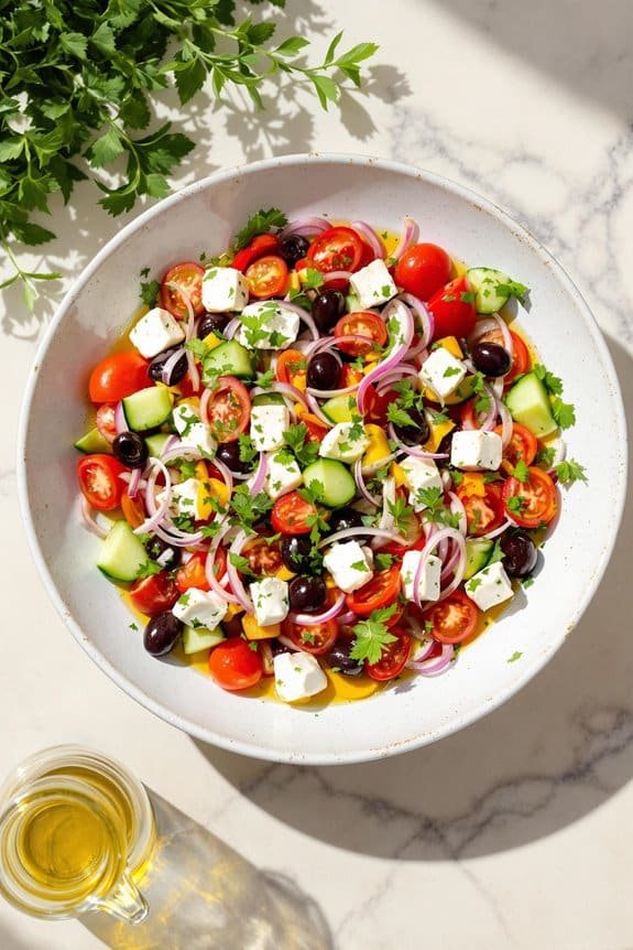 fresh herbs greek salad